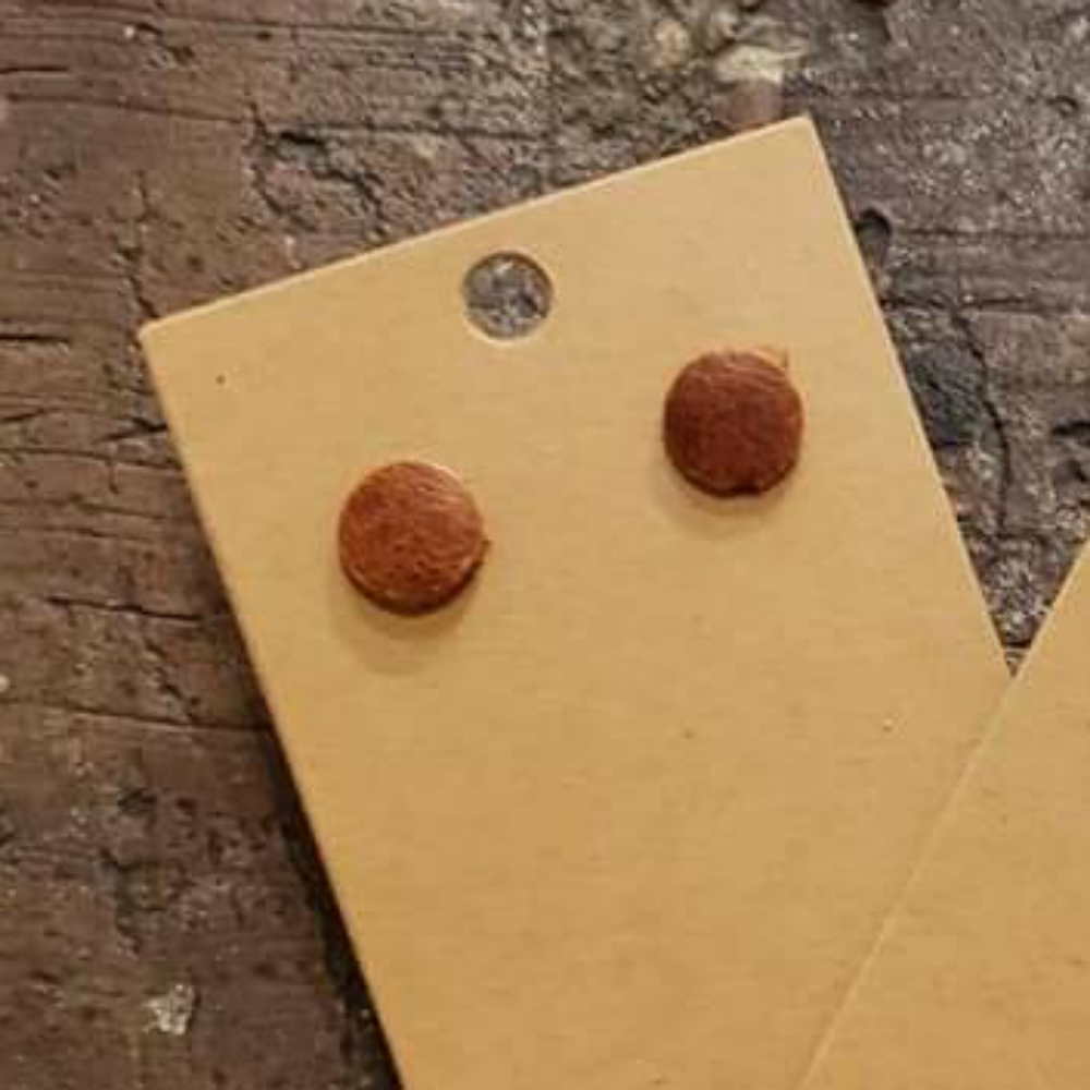 Leather earrings studs